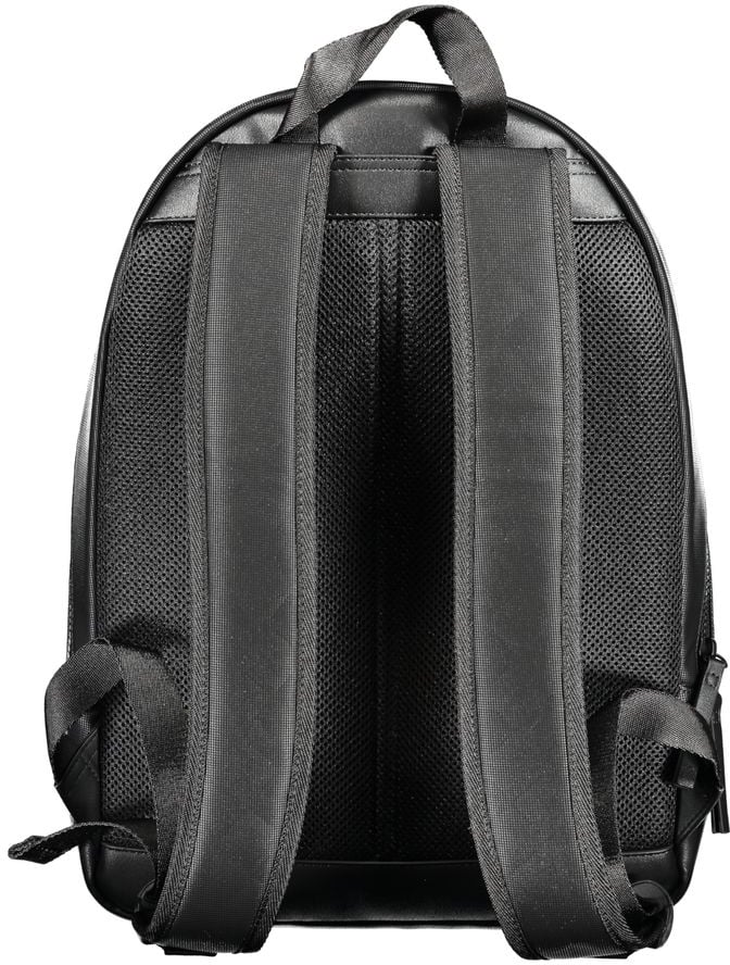Tommy Hilfiger Tommy Hilfiger Black Polyurethane Men's Backpack Zwart
