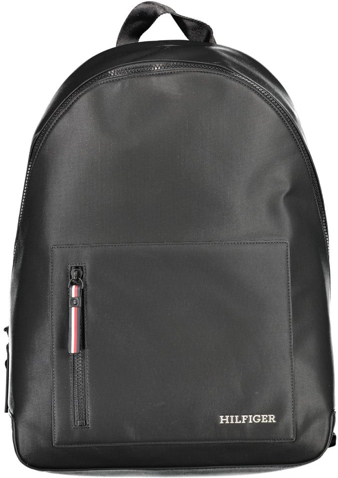 Tommy Hilfiger Tommy Hilfiger Black Polyurethane Men's Backpack Zwart