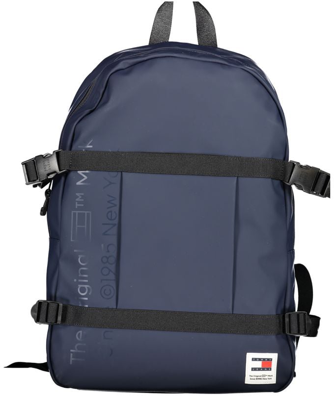 Tommy Hilfiger Tommy Hilfiger Blue Polyurethane Men Backpack Blauw