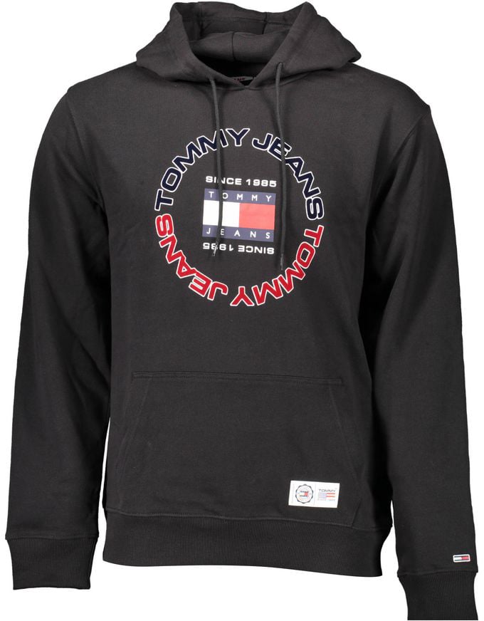 Tommy Hilfiger Tommy Hilfiger Black Cotton Men's Sweatshirt Zwart