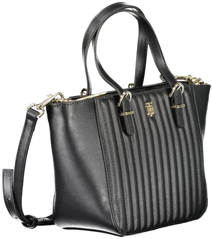 Tommy Hilfiger Tommy Hilfiger Nero Poliuretano Women Handbag Zwart