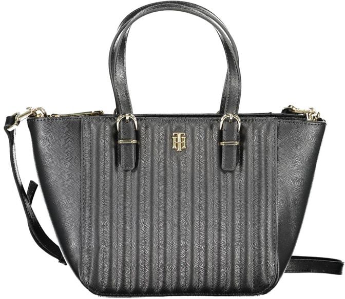 Tommy Hilfiger Tommy Hilfiger Nero Poliuretano Women Handbag Zwart