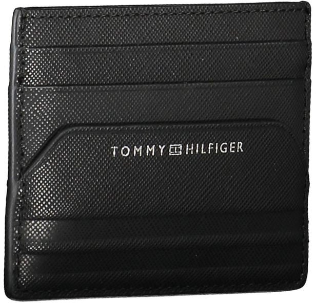 Tommy Hilfiger Tommy Hilfiger Black Leather Men Wallet Zwart