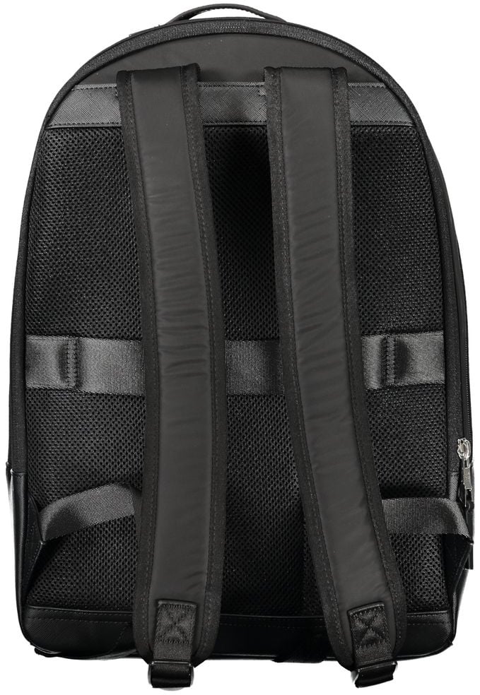 Tommy Hilfiger Tommy Hilfiger Black Polyester Men's Backpack Zwart