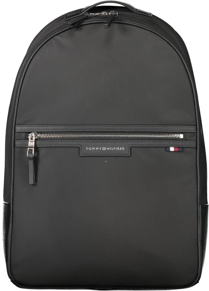 Tommy Hilfiger Tommy Hilfiger Black Polyester Men's Backpack Zwart
