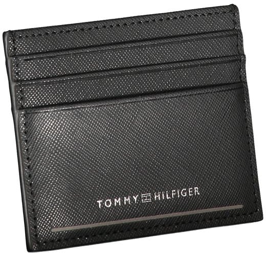 Tommy Hilfiger Tommy Hilfiger Black Leather Men Wallet Zwart