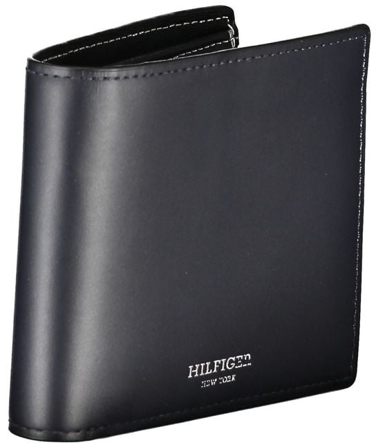 Tommy Hilfiger Tommy Hilfiger Blue Leather Men Wallet Blauw