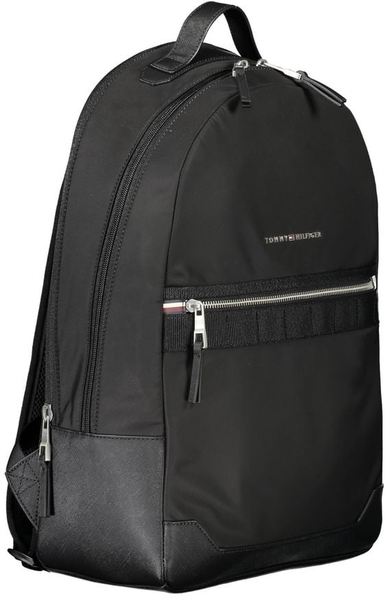 Tommy Hilfiger Tommy Hilfiger Black Polyester Men Backpack Zwart