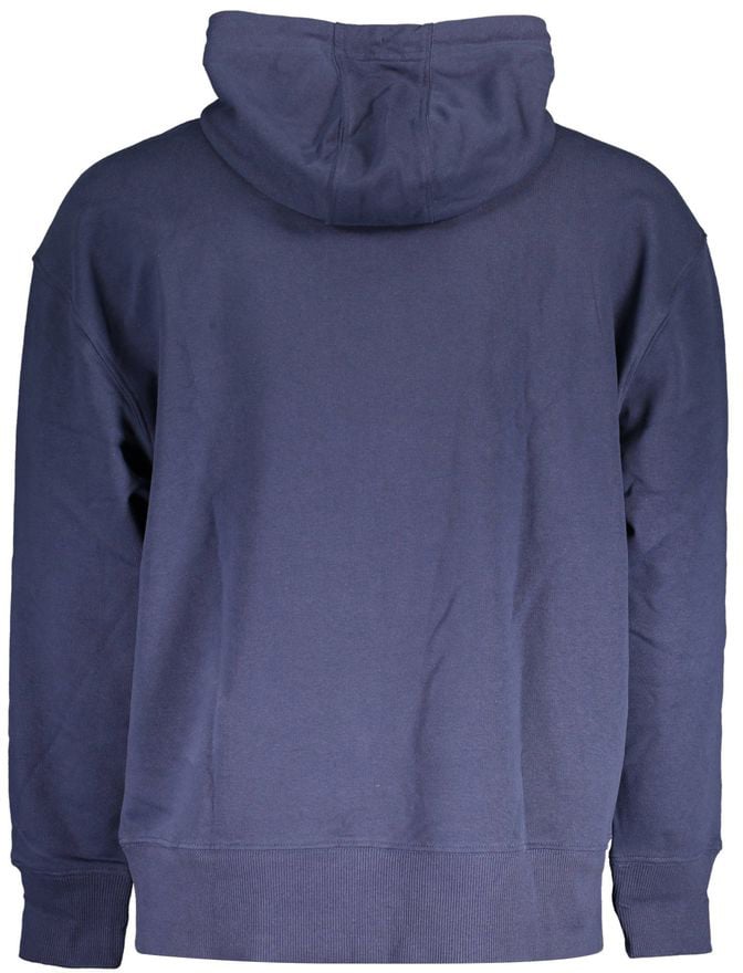 Tommy Hilfiger Blue Cotton Men's Hoodie Sweatshirt Blauw