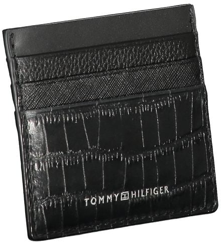 Tommy Hilfiger Tommy Hilfiger Black Leather Mens Wallet Zwart