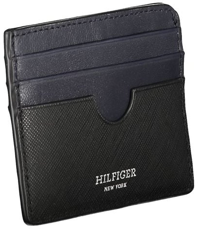 Tommy Hilfiger Tommy Hilfiger Black Leather Men Wallet Zwart