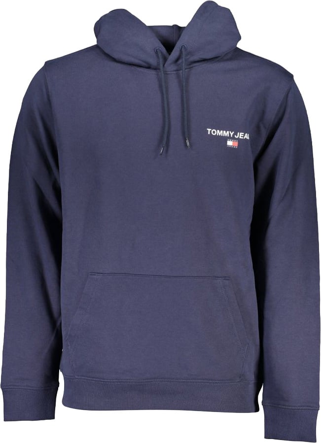 Tommy Hilfiger Blue Cotton Men Hoodie Blauw