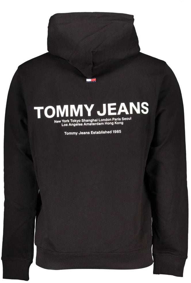 Tommy Hilfiger Tommy Hilfiger Nero Cotton Mens Sweatshirt Zwart