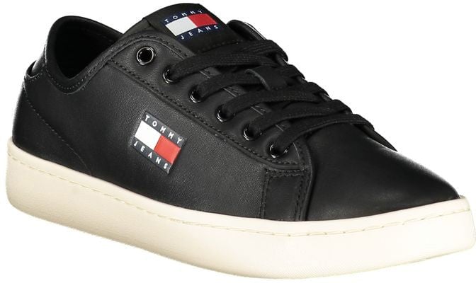 Tommy Hilfiger Black Polyurethane Women Sneaker Zwart
