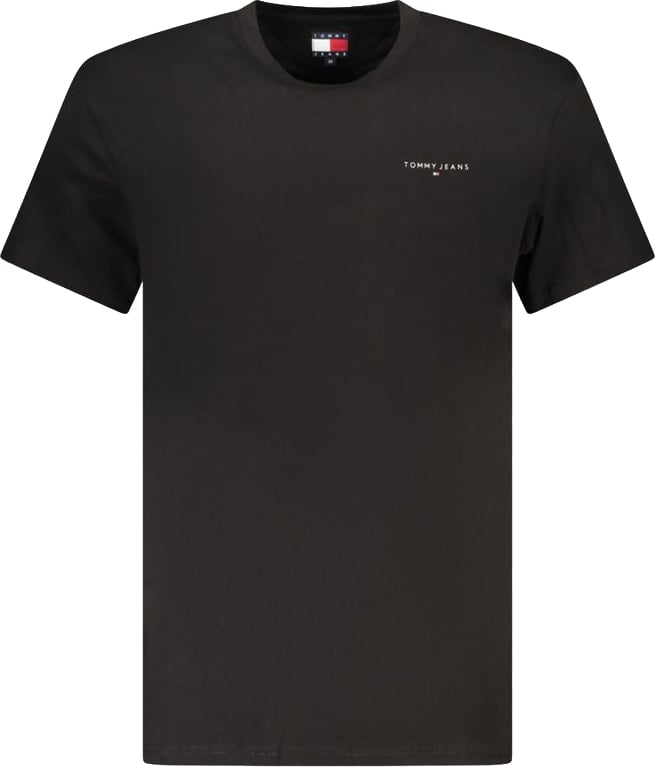 Tommy Hilfiger Black Cotton Men's T-Shirt Blauw