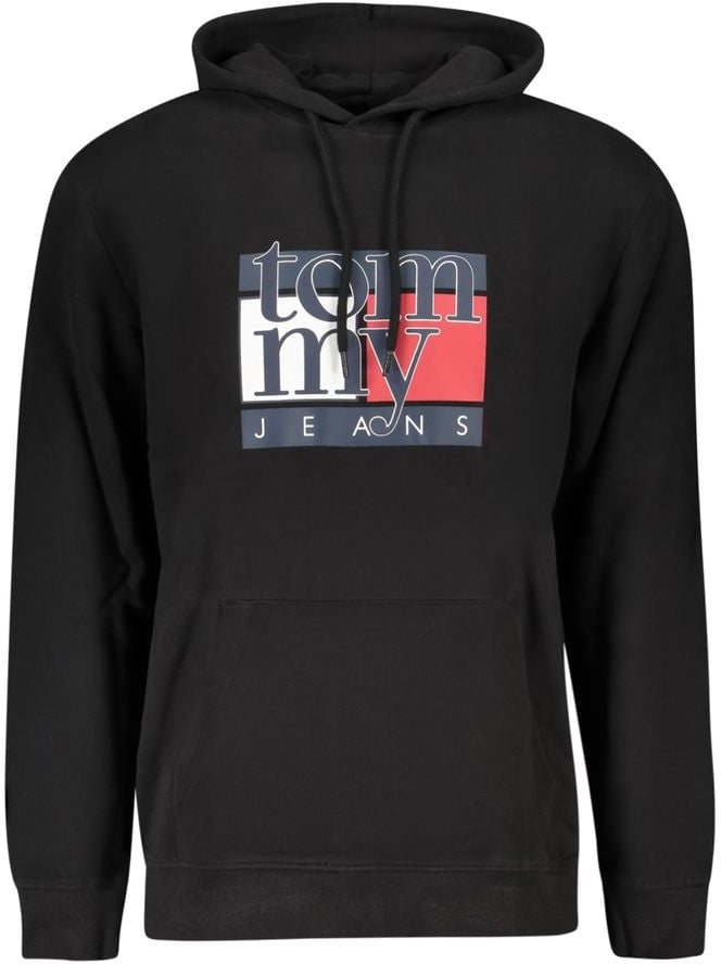 Tommy Hilfiger Black Cotton Men Sweatshirt Zwart