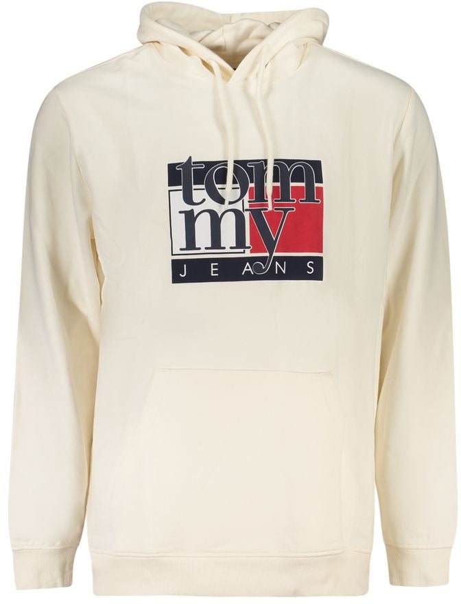 Tommy Hilfiger White Cotton Men's Hooded Sweatshirt Wit
