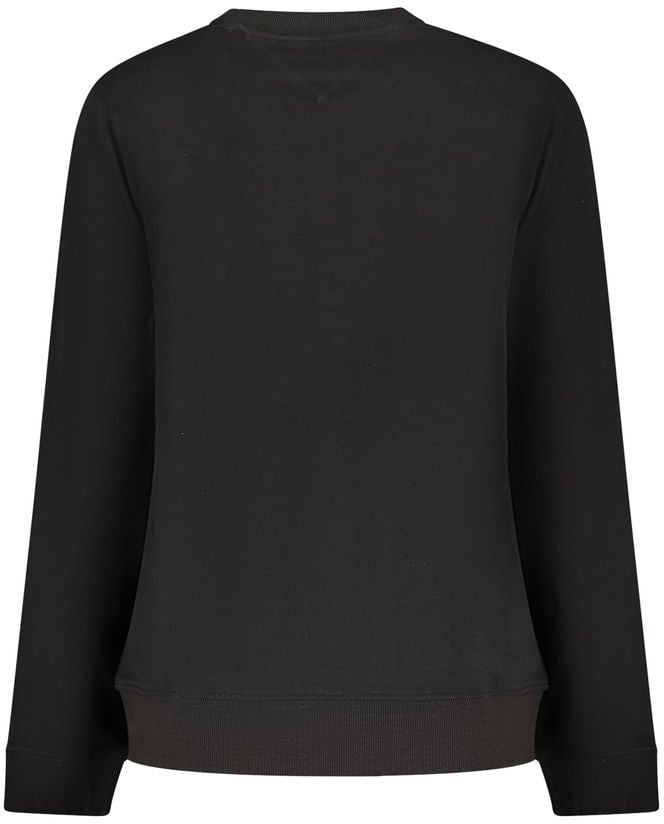 Tommy Hilfiger Black Cotton Women Sweatshirt Zwart