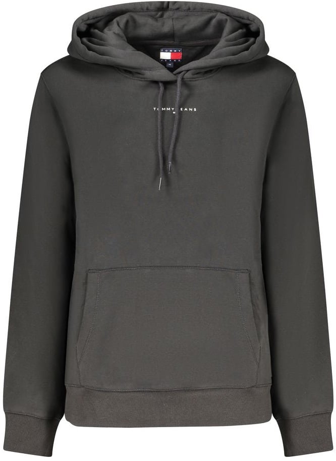 Tommy Hilfiger Black Cotton Women's Sweatshirt Hoodie Wit