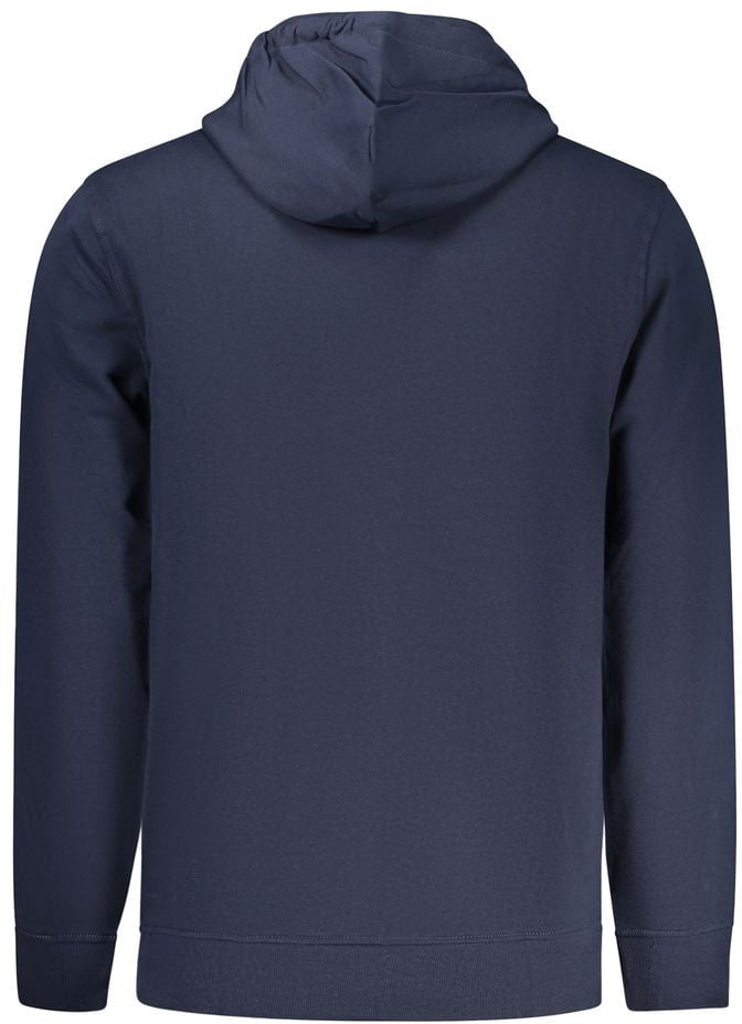 Tommy Hilfiger Blue Cotton Men Hoodie Blauw