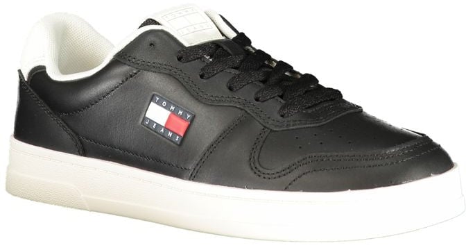 Tommy Hilfiger Black Polyurethane Women Sneaker Zwart