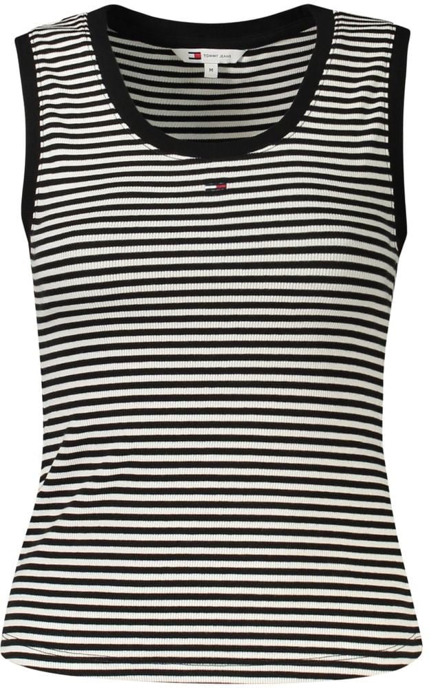 Tommy Hilfiger Black Cotton Women's Tank Top Zwart
