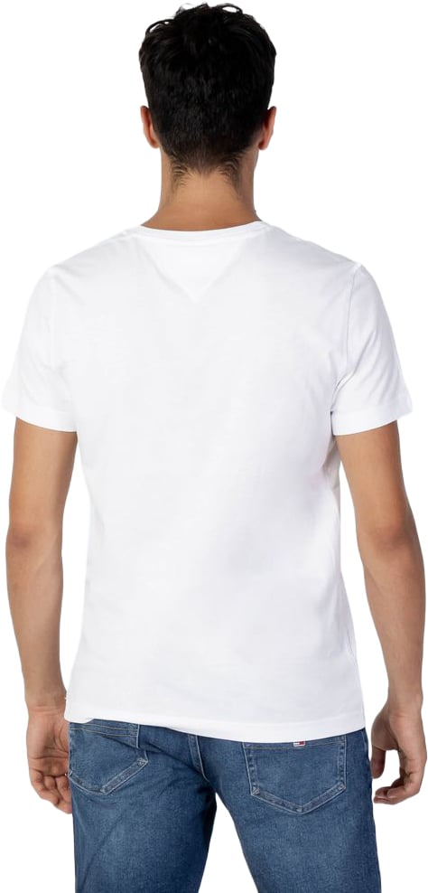Tommy Hilfiger Jeans White Cotton T-Shirt Wit