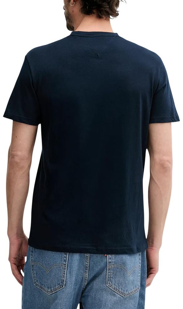 Tommy Hilfiger Jeans Blue Recycled Cotton T-Shirt Blauw