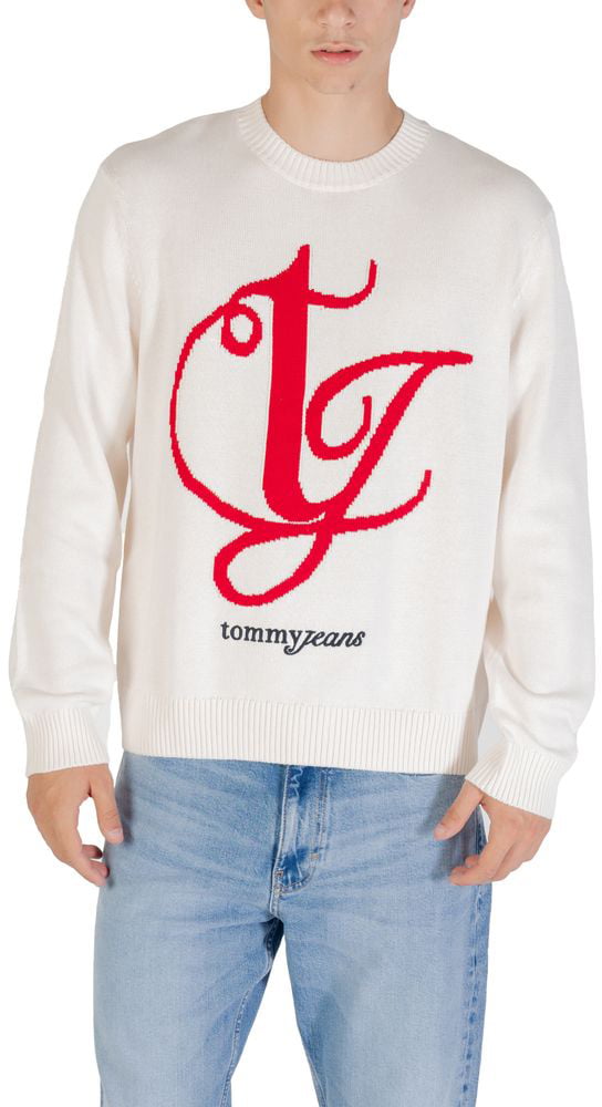 Tommy Hilfiger Jeans Cream Recycled Cotton Sweatshirt Grijs