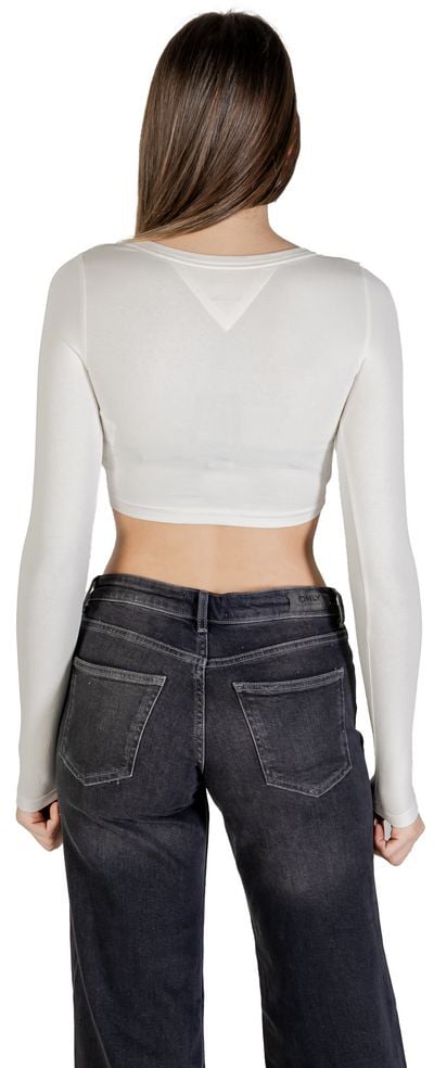 Tommy Hilfiger Jeans White Recycled Cotton Sportswear Wit