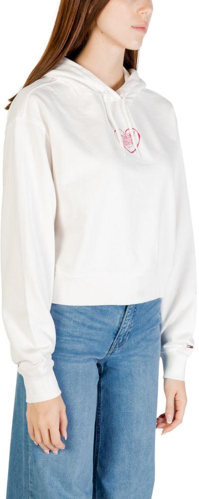 Tommy Hilfiger Jeans Cream Recycled Cotton Hoodie Beige