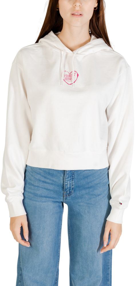 Tommy Hilfiger Jeans Cream Recycled Cotton Hoodie Beige