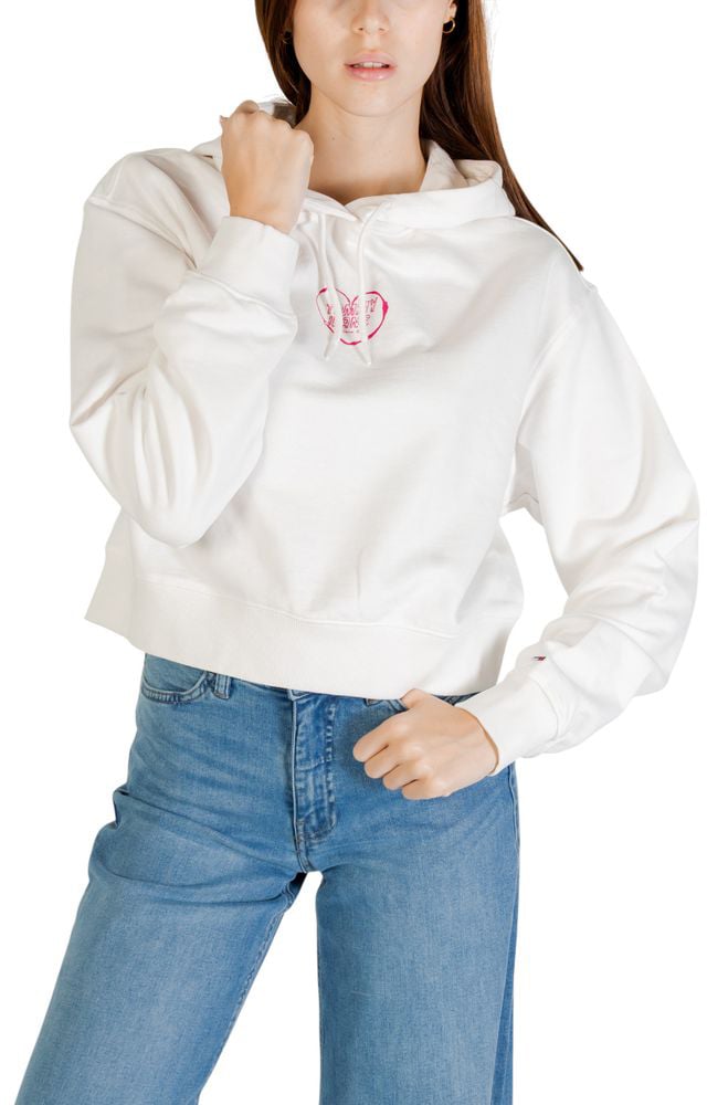 Tommy Hilfiger Jeans Cream Recycled Cotton Hoodie Beige