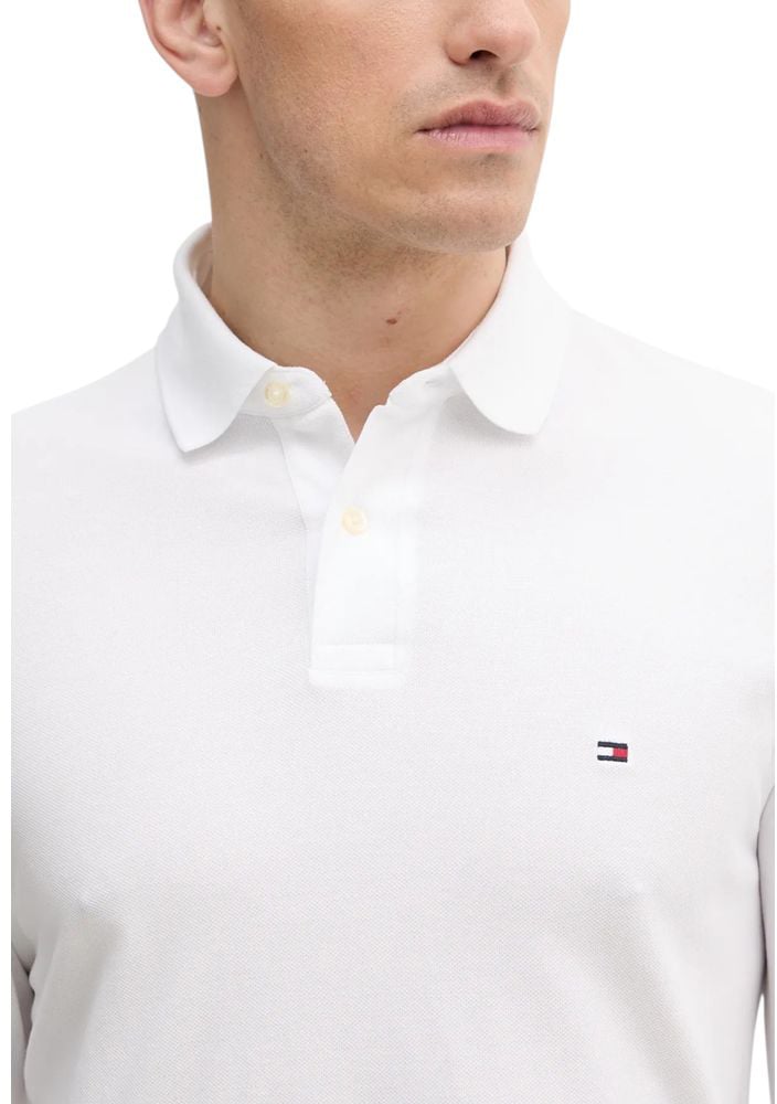 Tommy Hilfiger White Organic Cotton Long Sleeve T-Shirt Wit