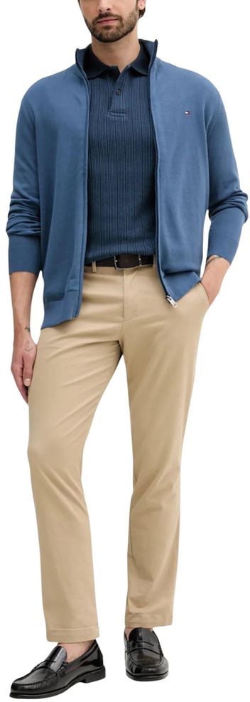 Tommy Hilfiger Blue Cotton Cardigan Blauw