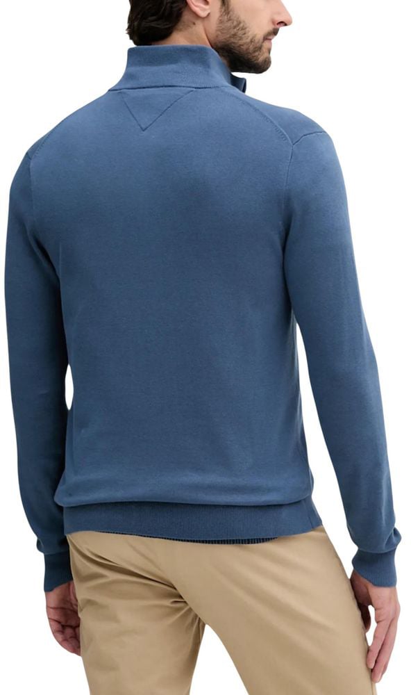 Tommy Hilfiger Blue Cotton Cardigan Blauw