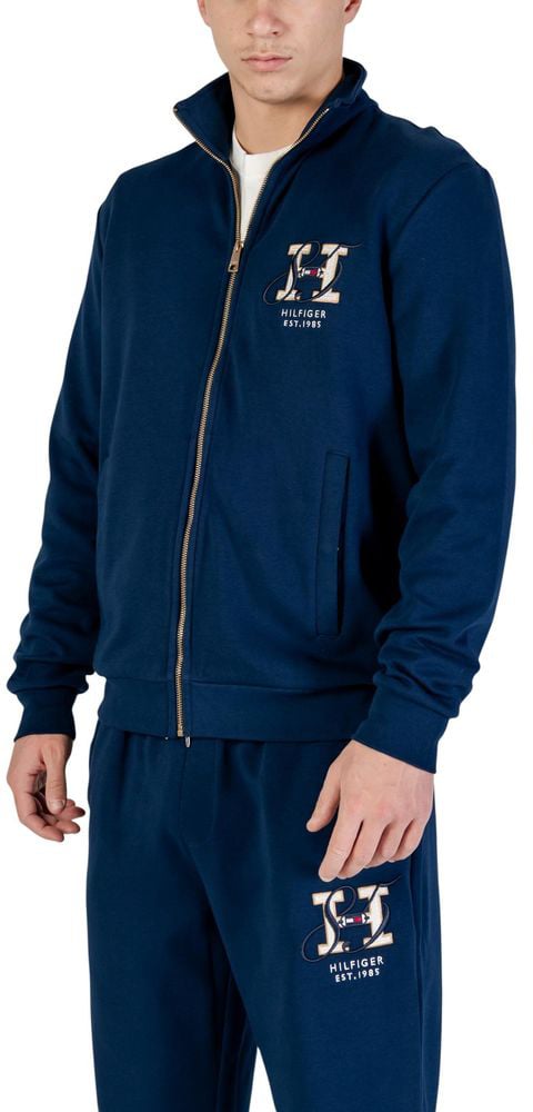 Tommy Hilfiger Blue Recycled Cotton Sweatshirt Blauw