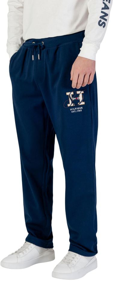 Tommy Hilfiger Blue Recycled Cotton Joggers (Workout Pants) Blauw