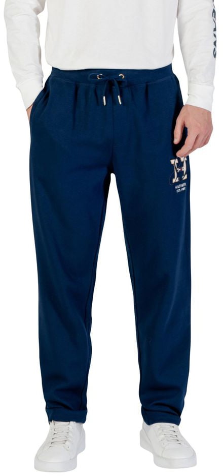 Tommy Hilfiger Blue Recycled Cotton Joggers (Workout Pants) Blauw