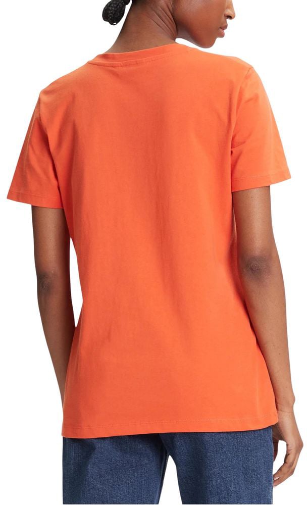 Tommy Hilfiger Orange Recycled Cotton T-Shirt Oranje