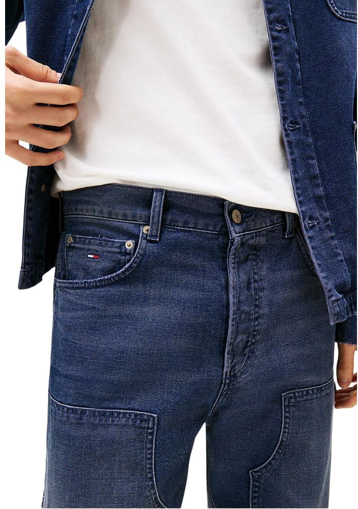 Tommy Hilfiger Jeans Blue Recycled Cotton Relaxed Fit Jeans Blauw
