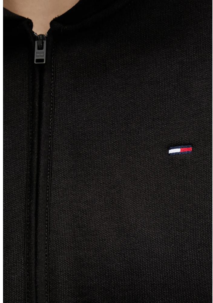 Tommy Hilfiger Jeans Black Recycled Cotton Hoodie Zwart