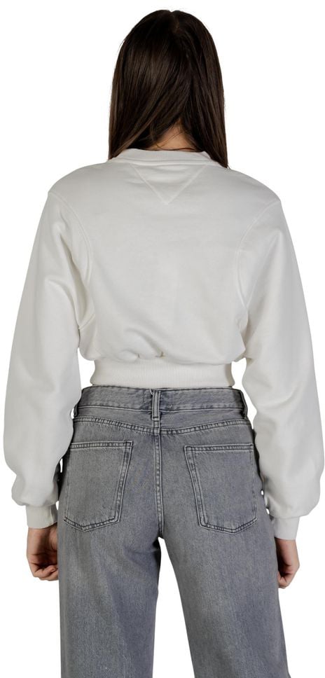 Tommy Hilfiger Jeans Cream Recycled Cotton Sweatshirt Beige