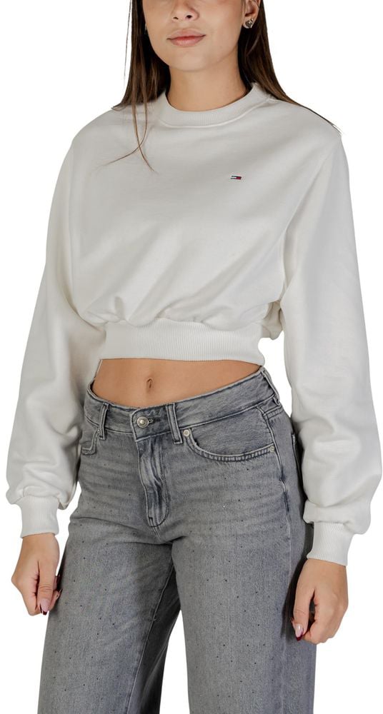 Tommy Hilfiger Jeans Cream Recycled Cotton Sweatshirt Beige