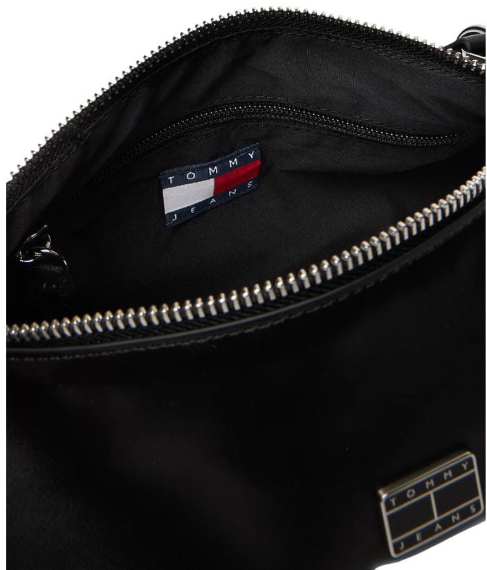 Tommy Hilfiger Jeans Black Artificial Leather Handbag Zwart