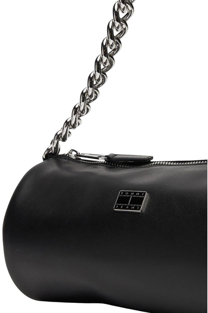 Tommy Hilfiger Jeans Black Artificial Leather Handbag Zwart