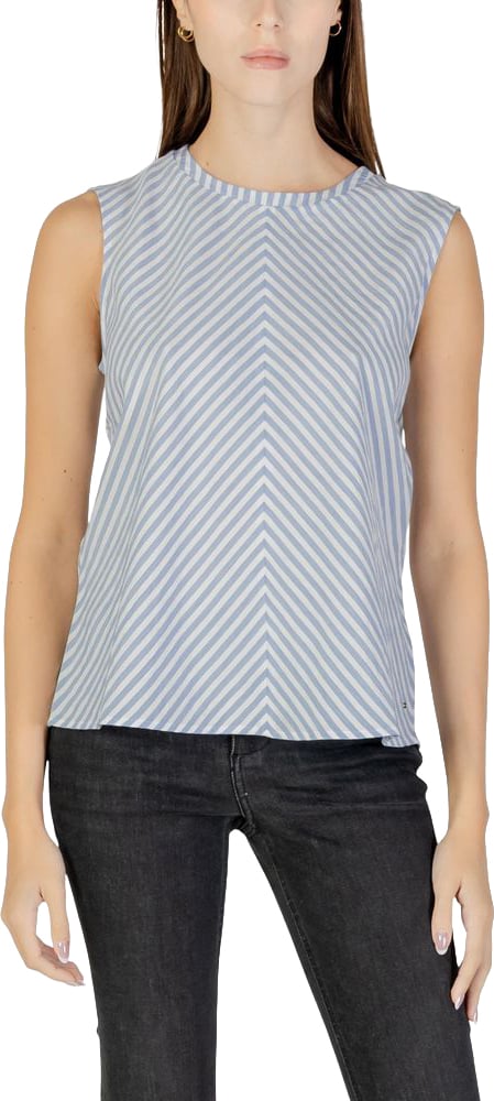 Tommy Hilfiger Jeans Blue Cotton Tank Tops Blauw