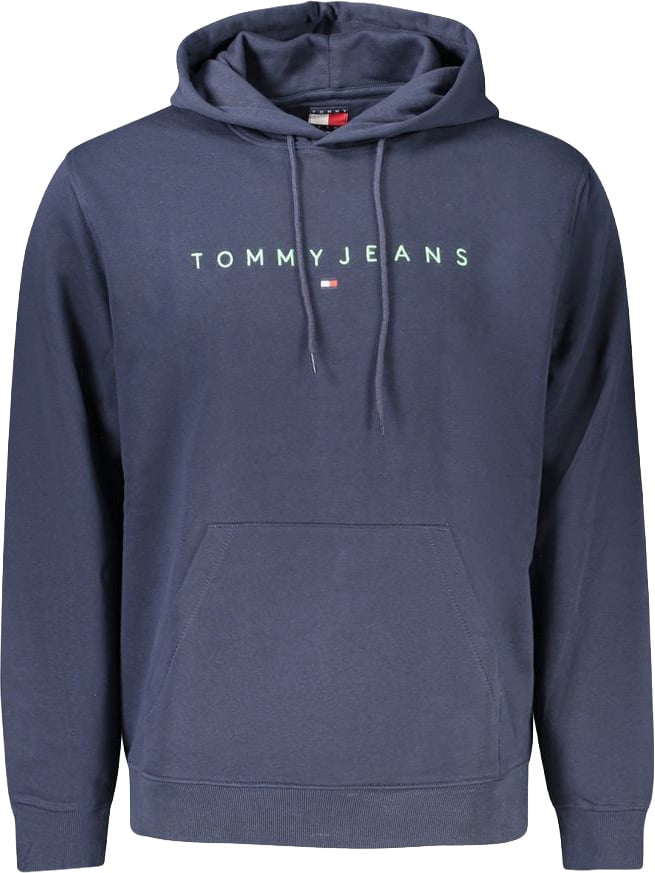 Tommy Hilfiger Blue Cotton Men's Hoodie Sweatshirt Grijs