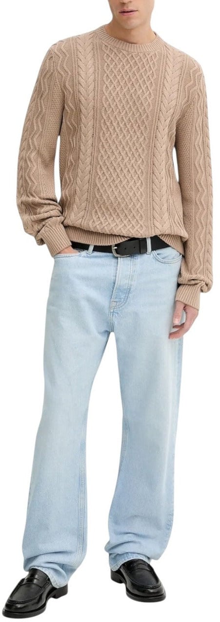 Tommy Hilfiger Jeans Beige Recycled Cotton Sweatshirt Beige