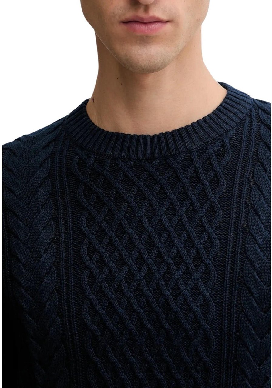 Tommy Hilfiger Jeans Blue Recycled Cotton Sweatshirt Blauw